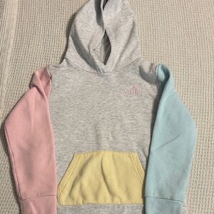 Puma Kids' Multicolor Hoodie - Gray, Pink, Blue, Yellow